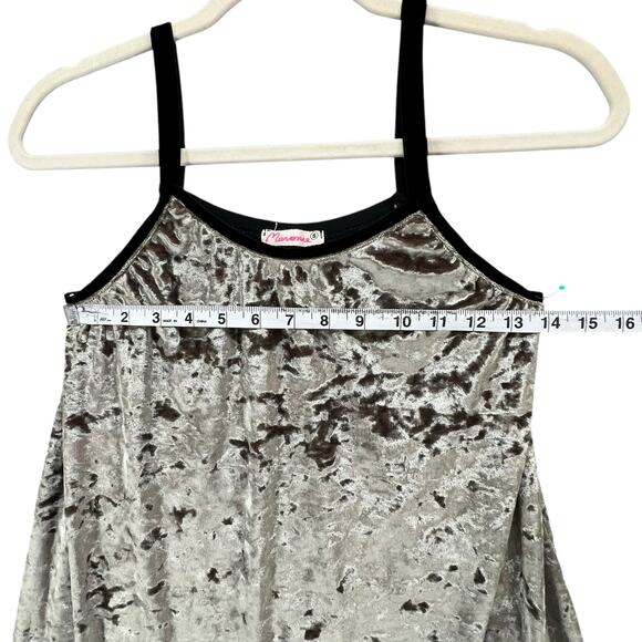 Anthropologie Maronie Dress Small Crushed Velvet Spaghetti Straps Mini USA Fairy - Picture 5 of 11